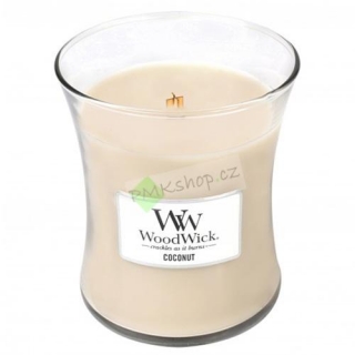 WoodWick svíčka oválná váza 275 g Kokos a vanilka
