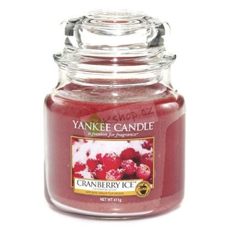 Yankee Candle vonná svíčka ve skleněné dóze 410 g Brusinky na ledu