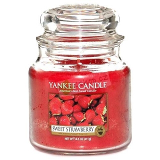 Yankee Candle vonná svíčka ve skleněné dóze 410 g Sladké jahody