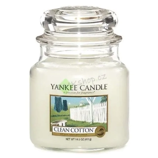 Yankee Candle svíčka ve skleněné dóze 410 g Čistá bavlna