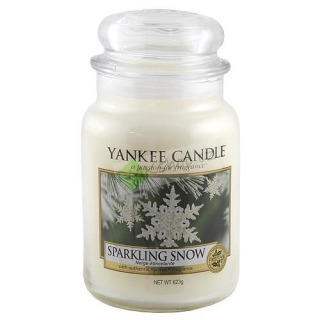 Yankee Candle svíčka ve skleněné dóze 623 g Třpytivý sníh