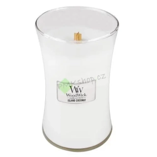 WoodWick svíčka oválná váza 609 g Kokosový ostrov