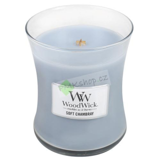 WoodWick svíčka oválná váza 275 g Čisté prádlo, jasmín a růže