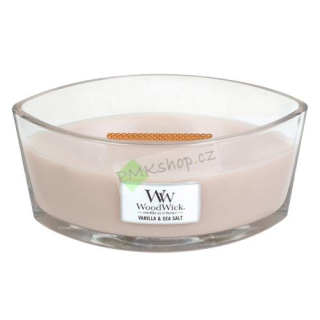WoodWick lodička vonná svíčka Vanilla & Sea Salt