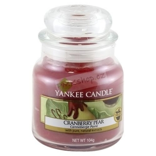 Yankee Candle svíčka ve skleněné dóze 104 g Hrušky v brusinkovém sirupu
