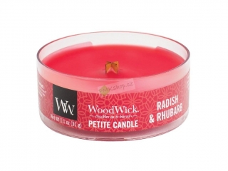 Woodwick Petite drobná svíčka 31 g Radish and Rhubarb