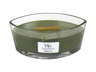 Woodwick lodička vonná svíčka Frasier Fir