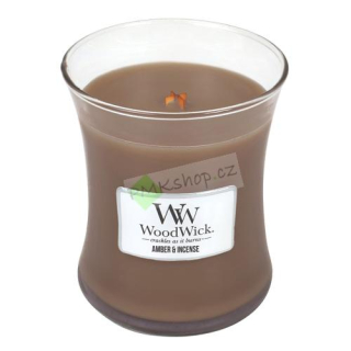 WoodWick svíčka oválná váza 275 g Ambra a kadidlo