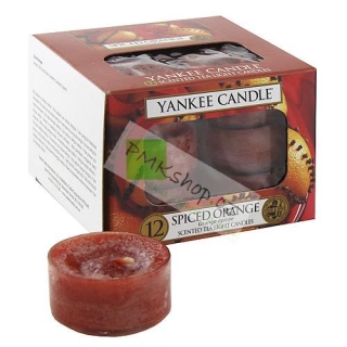 Yankee Candle čajové svíčky 12 ks Pomeranč se špetkou koření