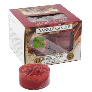 Yankee Candle čajové svíčky 12 ks Jiskřivá skořice