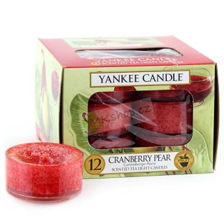 Yankee Candle čajové svíčky 12 ks Hrušky v brusinkovém sirupu