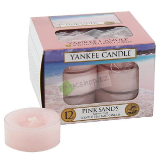 Yankee Candle čajové svíčky 12 ks Růžové písky