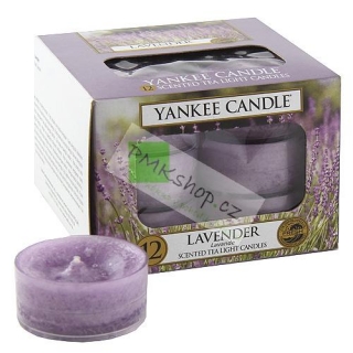 Yankee Candle čajové svíčky 12 ks Levandule
