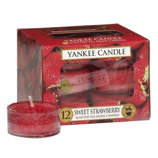Yankee Candle čajové svíčky 12 ks Sladké jahody