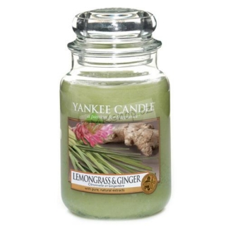 Yankee Candle svíčka ve skleněné dóze 623 g Citrónová tráva a zázvor