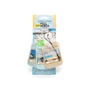 Yankee Candle vůně do auta papírová visačka 3 kusy Beach Vacation