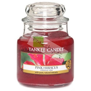Yankee Candle svíčka ve skleněné dóze 104 g Růžový ibišek