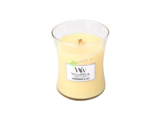 WoodWick svíčka oválná váza 275 g Citronová tráva a lilie