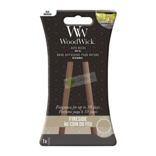 Woodwick vůně do auta Fireside - náhradní tyčinky
