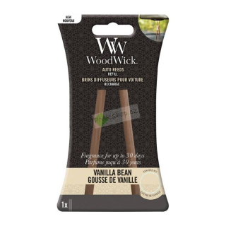 Woodwick vůně do auta Vanilla Bean - náhradní tyčinky