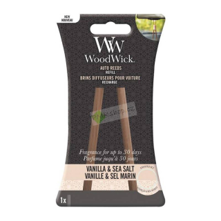 Woodwick vůně do auta Vanilla & Sea Salt - náhradní tyčinky