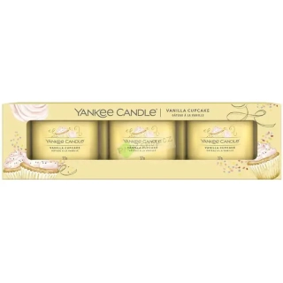 Yankee Candle votivní vonná svíčka ve skle sada 3 kusů Vanilla Cupcake