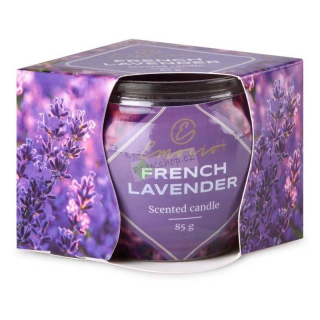 Emocio vonná svíčka ve skle s dekorem French Lavender