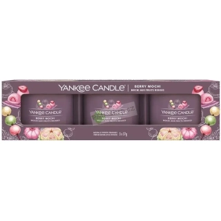 Yankee Candle votivní vonná svíčka ve skle sada 3 kusů Berry Mochi