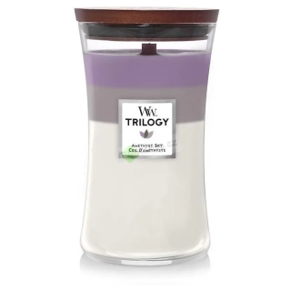 WoodWick velká vonná svíčka Trilogy Amethyst Sky