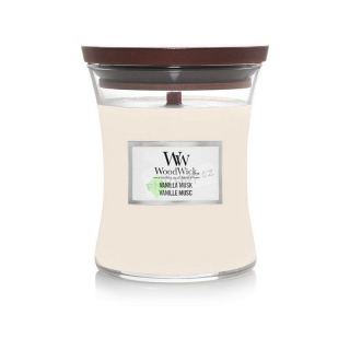 Woodwick střední vonná svíčka Vanilla Musk