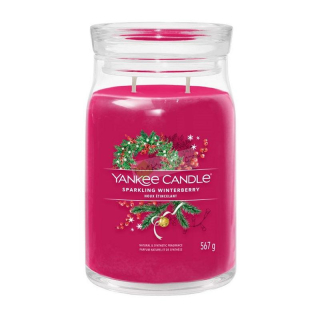 Yankee Candle Signature velká vonná svíčka Sparkling Winterberry