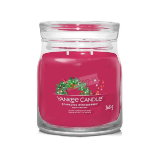 Yankee Candle Signature střední vonná svíčka Sparkling Winterberry