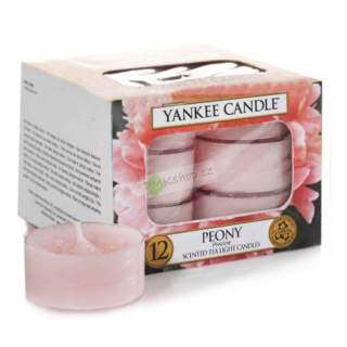 Yankee Candle čajové svíčky 12 ks Peony