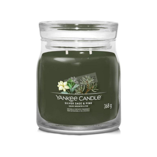 Yankee Candle Signature střední vonná svíčka Silver Sage & Pine