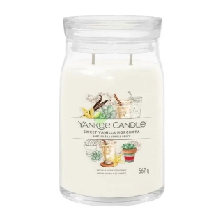 Yankee Candle Signature velká vonná svíčka Sweet Vanilla Horchata