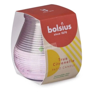 Bolsius venkovní vonná svíčka True Citronella růžová proti komárům