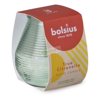 Bolsius venkovní vonná svíčka True Citronella zelená proti komárům