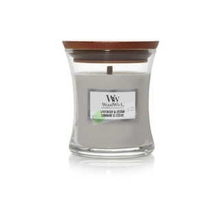 Woodwick malá vonná svíčka Lavender & Cedar