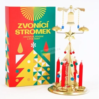Logimax tradiční Zvonící stromek zlatý