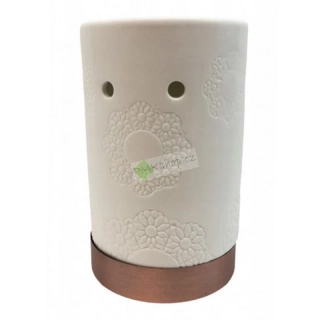 Yankee Candle keramická aromalampa bílá Addison Floral
