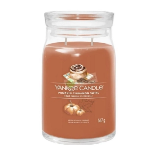 Yankee Candle Signature velká vonná svíčka Pumpkin Cinnamon Swirl