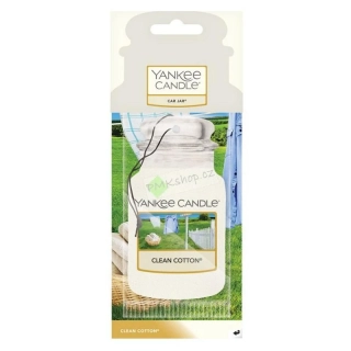 Yankee Candle vůně do auta papírová visačka Clean Cotton