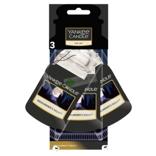 Yankee Candle 3 kusy vůně do auta papírová visačka Midsummers Night