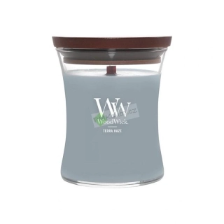 Woodwick střední vonná svíčka Terra Haze