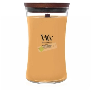 WoodWick velká vonná svíčka Golden Bourbon 610 g