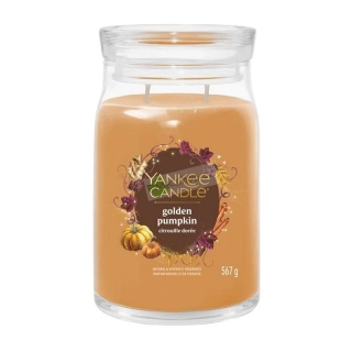 Yankee Candle Signature velká vonná svíčka Golden Pumpkin