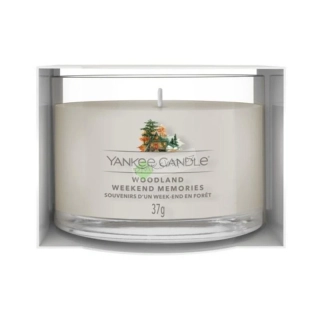 Yankee Candle votivní vonná svíčka ve skle Woodland Weekend Memories