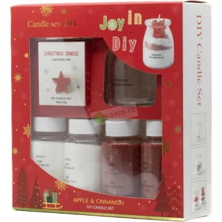 Dárková sada Joy in Diy sypaný vosk pro výrobu svíček Apple & Cinnamon Cristmas Star 