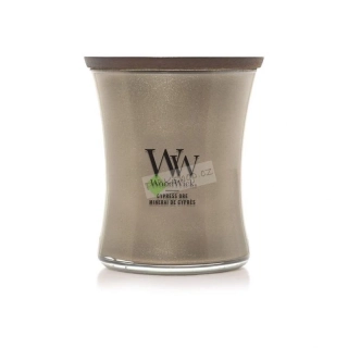 Woodwick střední vonná svíčka Precious Metals Cypress Ore