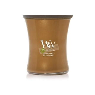 Woodwick střední vonná svíčka Precious Metals Volcanic Orris